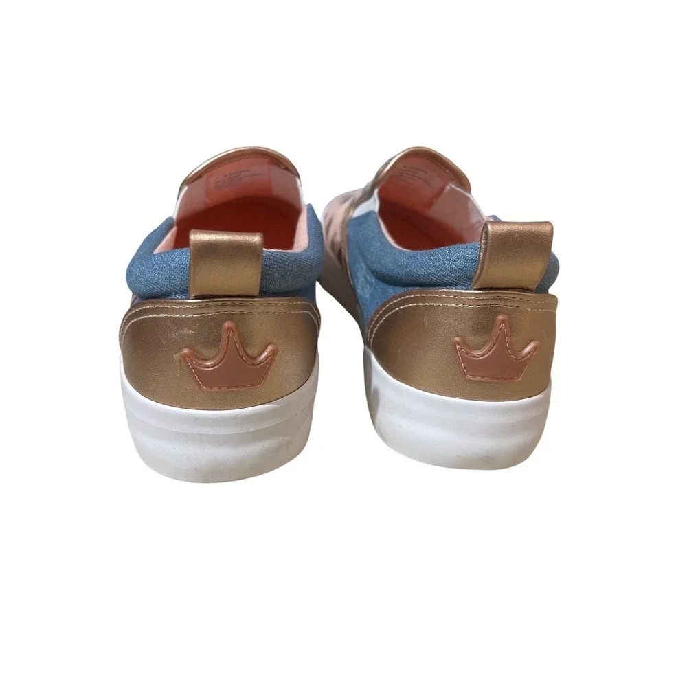 Disney Princess Ground Up Slip On Sneakers Womens Cinderella Pink Blue Size‎ 8